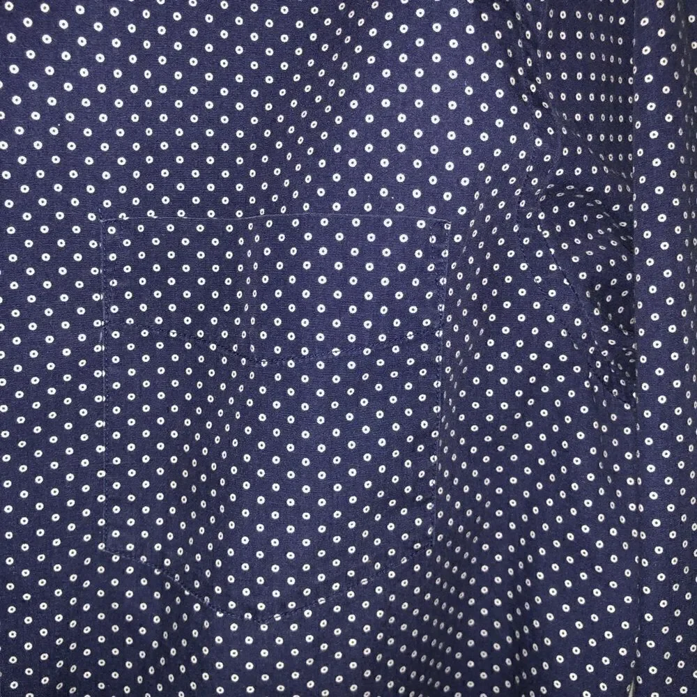 Banana Republic Navy Printed Button Down Shirt